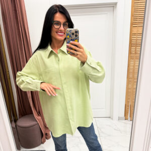 Lumina marškiniai su linu "Green Florenca"