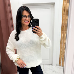 Baby alpaka megztinis "White Nomeda"