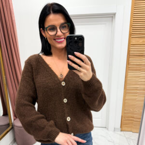 Baby alpaka megztinis "Brown Reina"