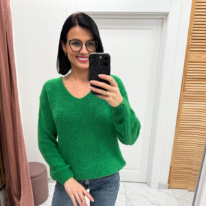 Baby alpaka megztinis "Green Noela V"