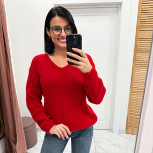 Baby alpaka megztinis "Red Noela V"