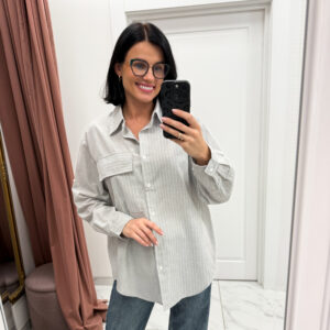 Marškiniai su linu "Grey Peru"