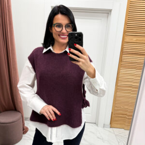 Liemenė su mohera "Purple Dinara"