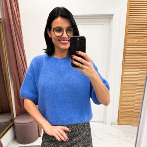 Megztinis su kid mohera "Blue Klojana"