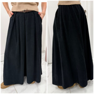 Velveto kelnės "Black Lorana"