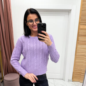 Megztinis su vilna ir kašmyru "Lilac Artera"