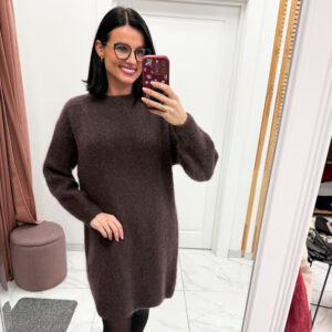 Vilnonė suknelė ,, Brown Popo"