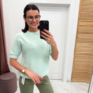 Baby alpaka megztinis "Mint Kloja"