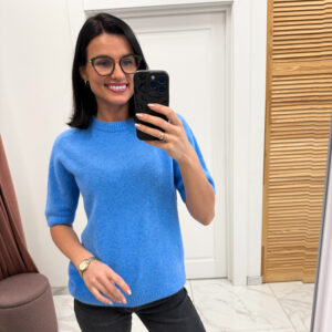 Baby alpaka megztinis "Blue Serena"