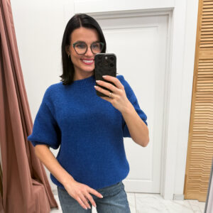 Baby alpaka megztinis "Blue Tirena"