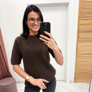 Baby alpaka megztinis "Brown Serena"