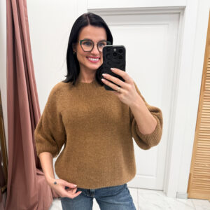 Baby alpaka megztinis "Brown Tirena"