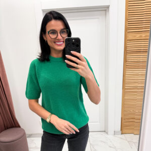 Baby alpaka megztinis "Green Serena"