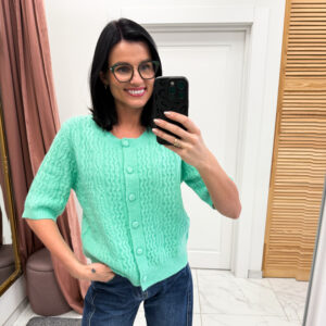 Megztinis su lamos vilna "Mint Devera"