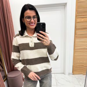 Megztinis su vilna "Brown Ganga"