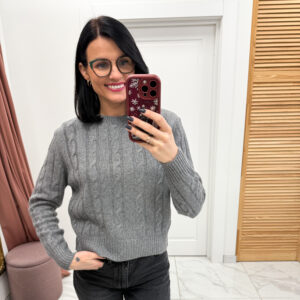 Megztinis su vilna ir kašmyru "Grey Artera"