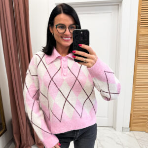 Megztinis su vilna "Pink Juliana"