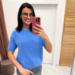 Baby alpaka megztinis "Blue Viona"