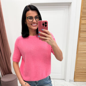 Baby alpaka megztinis "Pink Viona"