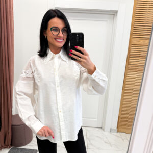 Lino marškiniai "White Puera"