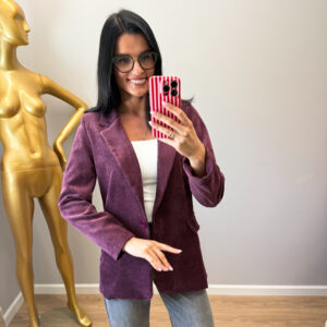 Velveto švarkas "Purple Pojana"
