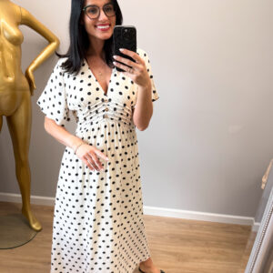 Suknelė "Crema Polka Dots"