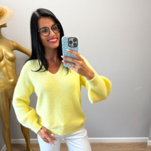baby alpaka megztinis yellow pera