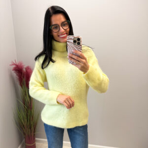 Megztinis su mohera "Yellow Dange"