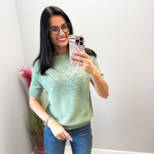 Baby alpaka megztinis "Light green Novela"