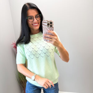 Baby alpaka megztinis "Mint Novela"