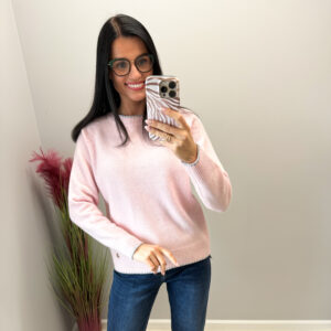 Lamos vilnos megztinis "Pink Adriana"