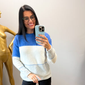 Megztinis su vilna "Blue Candela"