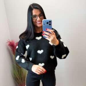 Megztinis "Black Hearts L"