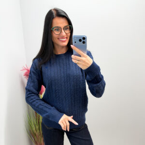 Megztinis su vilna "Blue Mogera"