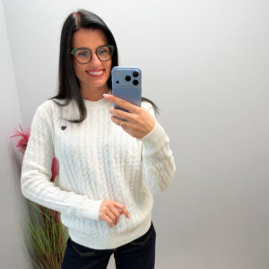 Megztinis su vilna "White Mogera"